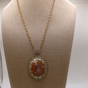 Western Germany Filigree Victorian Pendant Necklace